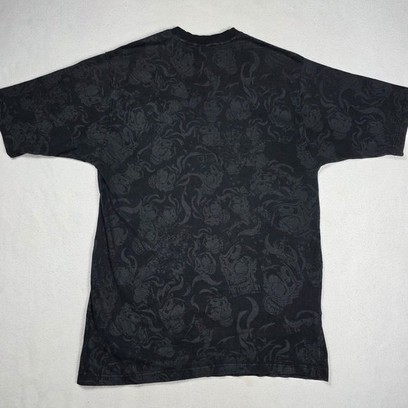 Vintage Avirex T-Shirt Jesse Pinkman Men's 2XL Black AOP Skulls Grunge Tee - Picture 7 of 12